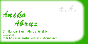 aniko abrus business card